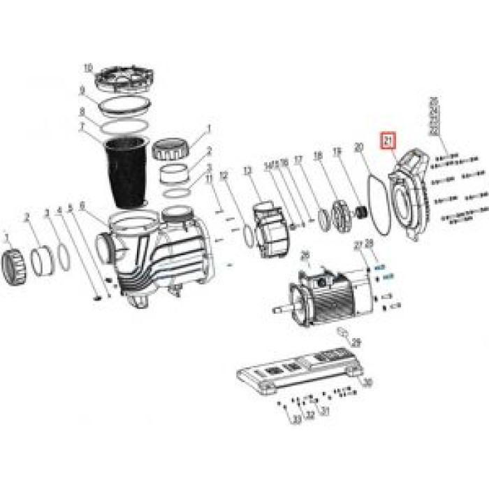 Крышка задняя насоса Mayer Schwimmbad LX SLP/WLP (A02220161) Крышка задняя насоса Mayer Schwimmbad LX SLP/WLP (A02220161)
