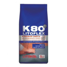 Клей для керамической плитки и керамогранита Litokol Litoflex K80 (серый) 5 кг