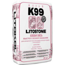 Клей быстроотвердевающий для камня Litokol Litostone K99 (белый) 25 кг.