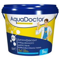Хлор длительного действия 3-в-1 в таблетках по 200 гр. AquaDoctor MC-T, 5 кг