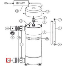 Муфта подсоединения 75 мм УФ установки BIO-UV NEO (RAC015112)