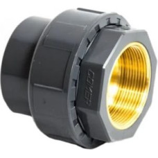 Муфта разборная ПВХ/латунь  20х1/2? ВР Comer (UN72020BPVC)