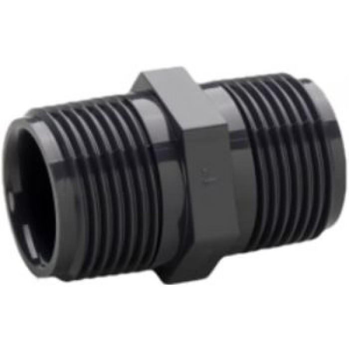 Ниппель ПВХ двойной 1/2? НР PN16 Comer (NI610200) Ниппель ПВХ двойной 1/2? НР PN16 Comer (NI610200)