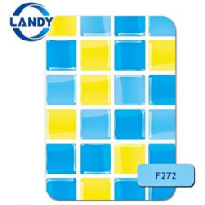 ПВХ пленка для бассейна Poolline Landy F272 желто-голубая мозаика 25х1,8 м (F272)