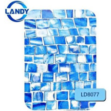 ПВХ пленка для бассейна Poolline Landy LD8077 синяя (размытая мозаика) 25х1,83 м (LD8077)