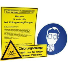 Табличка предупредительная набор хлорного газа Dinotec (0300-600-90)