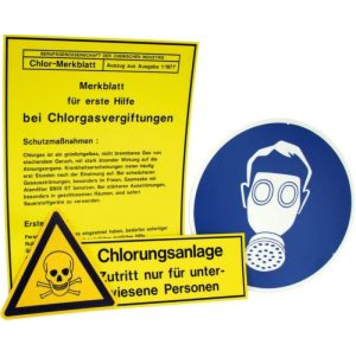 Табличка предупредительная набор хлорного газа Dinotec (0300-600-90) Табличка предупредительная набор хлорного газа Dinotec (0300-600-90)