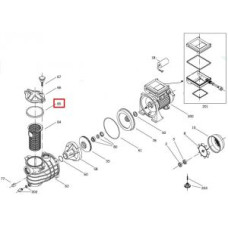 Уплотнительное кольцо крышки префильтра насоса Bombas PSH Micro (4054710R)