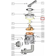 Уплотнительное кольцо крышки вентиля IML PS6104 (PS610415)