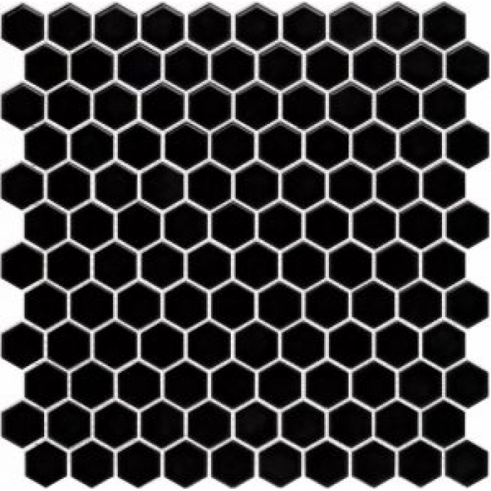 Мозаика фарфоровая Serapool 300х300 мм черная (HG143) Мозаика фарфоровая Serapool 300х300 мм черная (HG143)