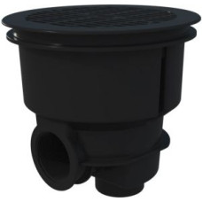 Донный слив 15 м3/ч Astral Pool Norm, под плитку ABS-пластик, антрацит (56379CL144)