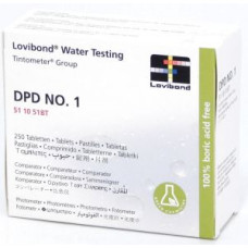 Таблетки для фотометров Lovibond DPD-1 (свободный Cl, бром, йод, диоксид хлора, озон), 250 шт. (511051BT)