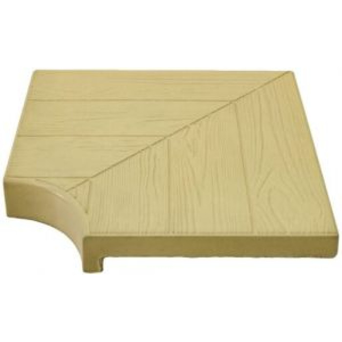 Угловой элемент для переливной решетки AquaViva Wood 500х500х70-40 мм , бежевый Угловой элемент для переливной решетки AquaViva Wood 500х500х70-40 мм , бежевый