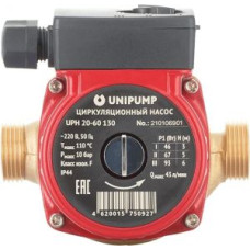 Циркуляционный насос  2,6 м3/ч Unipump UPH 20-60 130 93 Вт 220 В