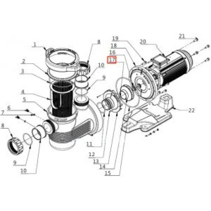 Винт рабочего колеса насоса Emaux UPH (112010163) Винт рабочего колеса насоса Emaux UPH (112010163)