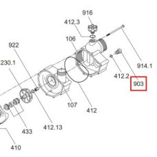 Винт сливной для насоса Speck Badu 21-50/60/80 (2923.591.202)