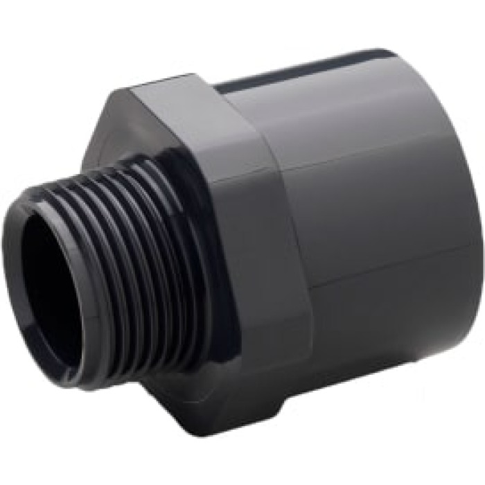 Муфта ПВХ переходная 20х16 мм х 3/8" НР Comer (AD12012A) Муфта ПВХ переходная 20х16 мм х 3/8" НР Comer (AD12012A)